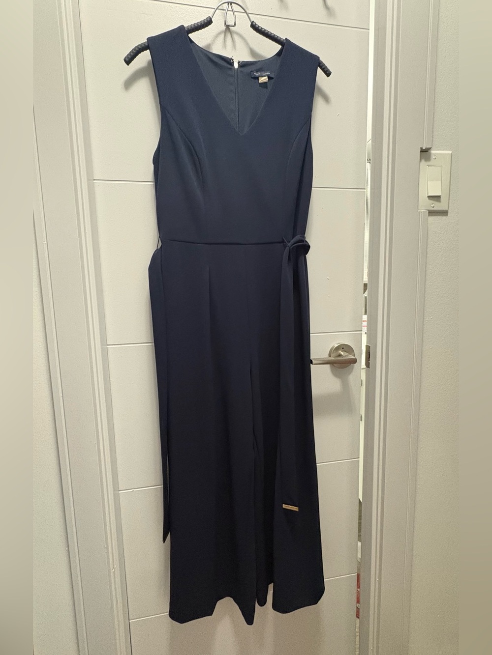 Tommy Hilfiger Navy V-Neck Sleeveless Jumpsuit
